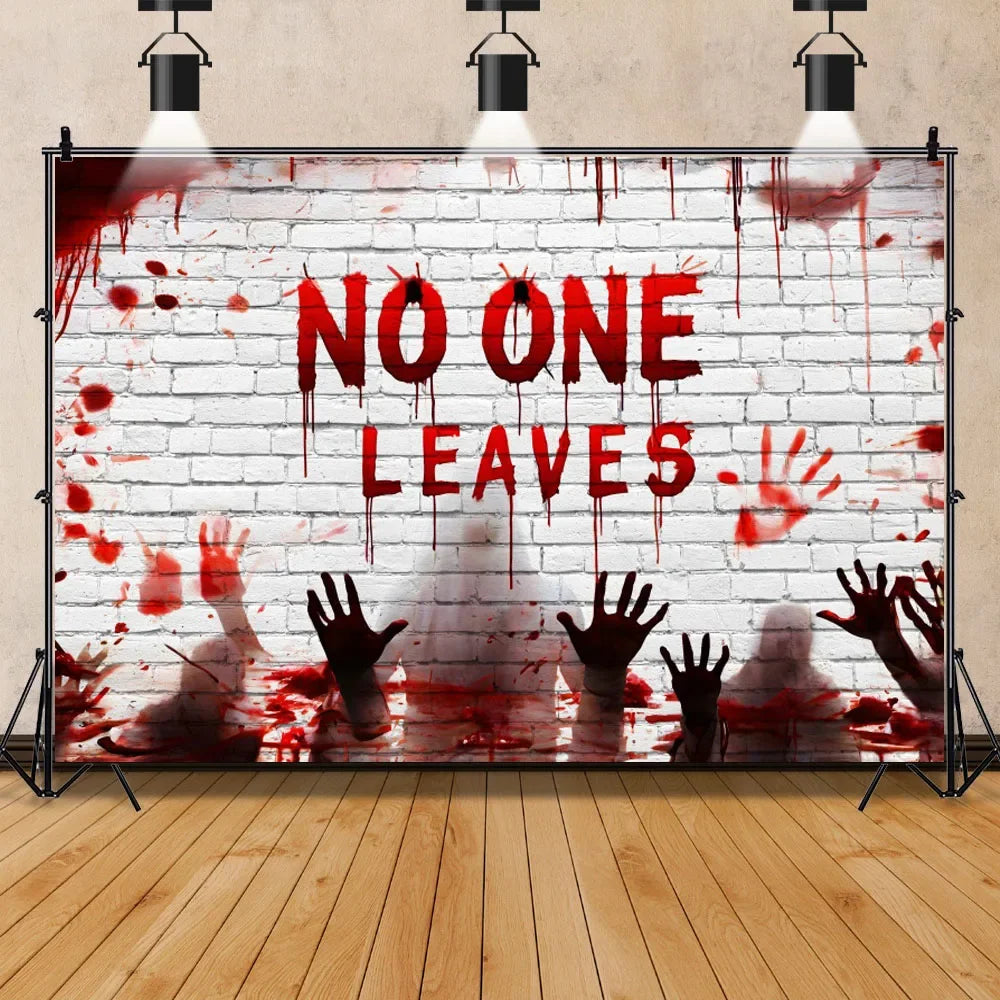 Scary Bloody Halloween Backdrop for Horror Photo Studio Props