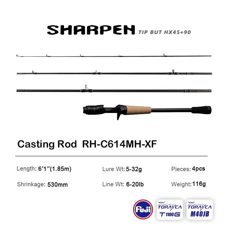 PURELURE SHARPEN Soft Lure Long Spinning and Casting Action Rods