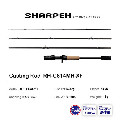 PURELURE SHARPEN Soft Lure Long Spinning and Casting Action Rods