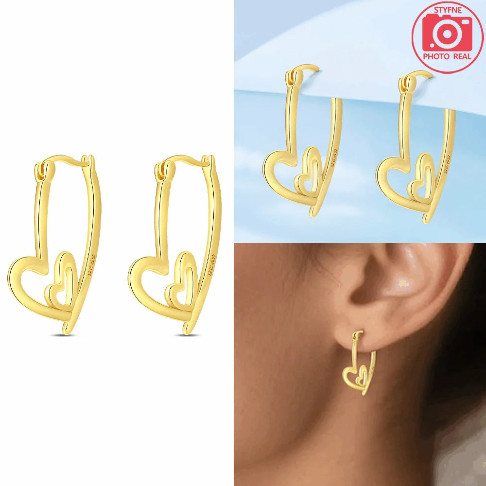 925 Sterling Silver Dancing Bee Hoop Earrings – Cute Enamel Zircon Jewelry