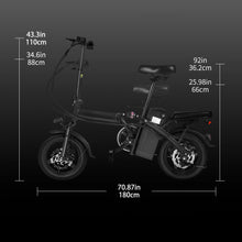 400W Dual Disc Brake Foldable Electric Bicycle Basket