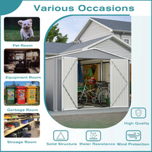 10 X 12FT Large Metal Utility Shed with Floor Frame