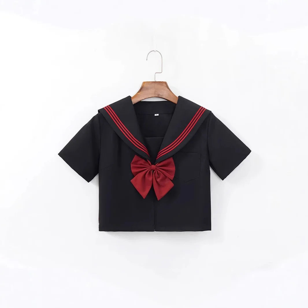 Girls' Preppy School Uniform Set (JK Sailor Style)