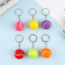 Tennis Ball Metal Keychain