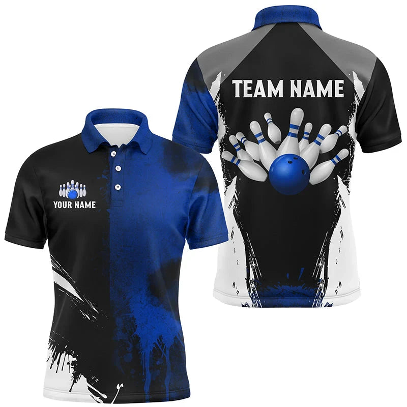 Men's Custom Astronaut Graphic Bowling Polo Shirt