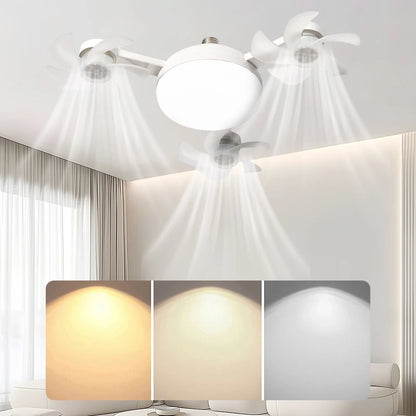 60W Drone-Design E27 LED Ceiling Fan Light with Remote