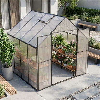 Heavy Duty Walk-in Polycarbonate Greenhouse