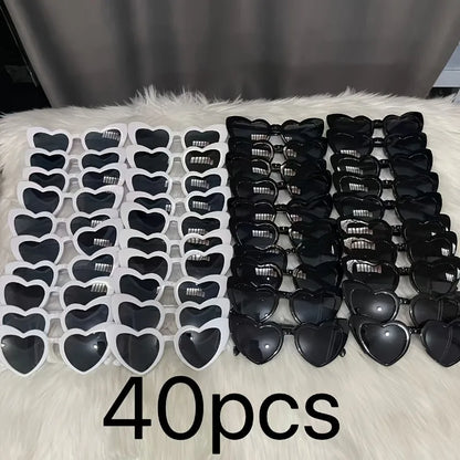 40Pcs Heart-Shaped Party Sunglasses Set