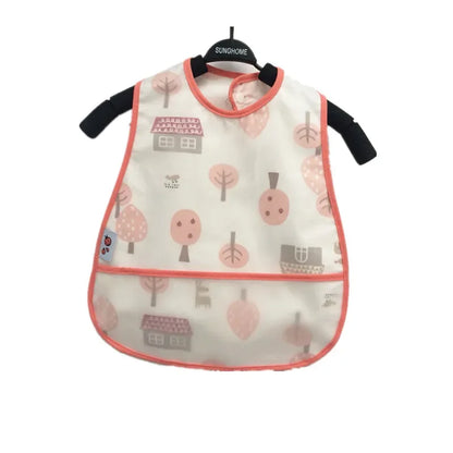 Cartoon Pattern Waterproof Feeding Bibs