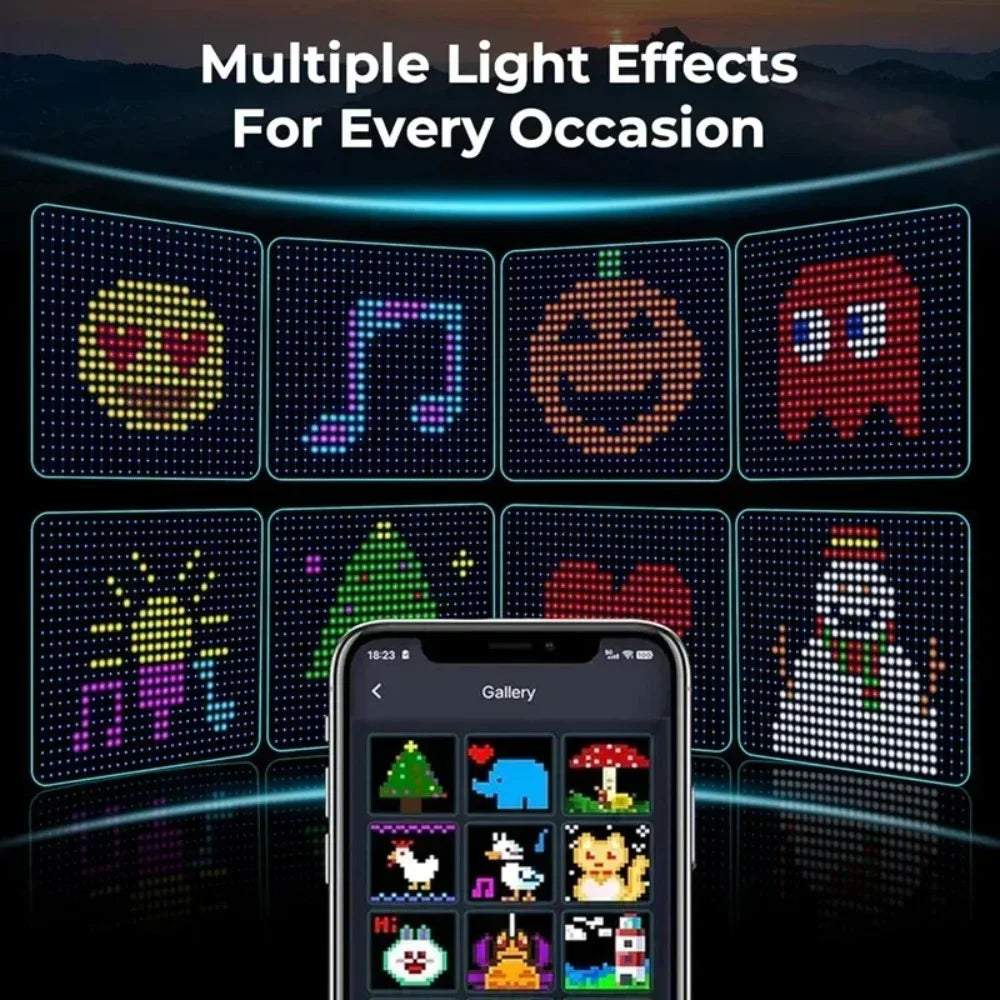 App-Controlled LED Christmas Curtain Light with Music Sync