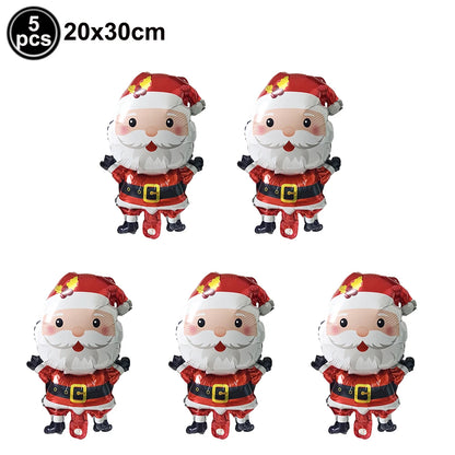 Large Standing 4D Foil Christmas Balloon - Inflatable Holiday Decor with Base