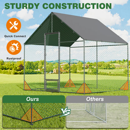 Heavy Duty Outdoor Metal Chicken Coop & Poultry Run