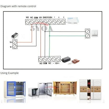 5YOA Magnetic Electronic Door Lock Gate Opener Suction Holding Force