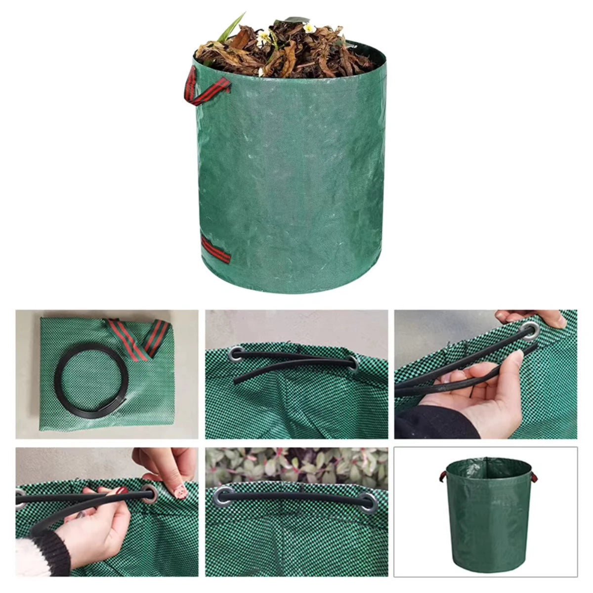 Reusable Heavy-Duty Garden Waste Bag – Waterproof Foldable Yard Leaf & Trash Container
