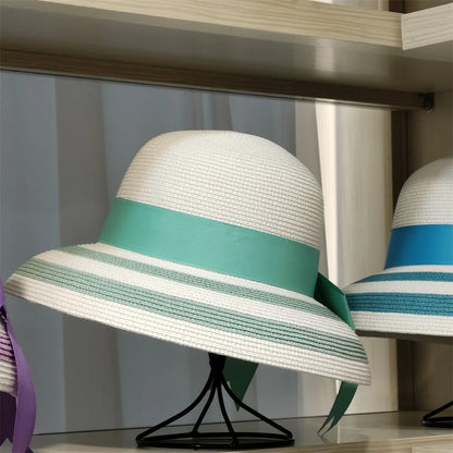 Woolen Rhinestone Solid Color Basin Hat