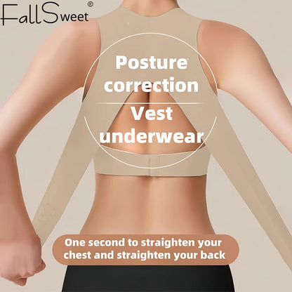 FallSweet Wireless Posture Correction Bra with Cross Back