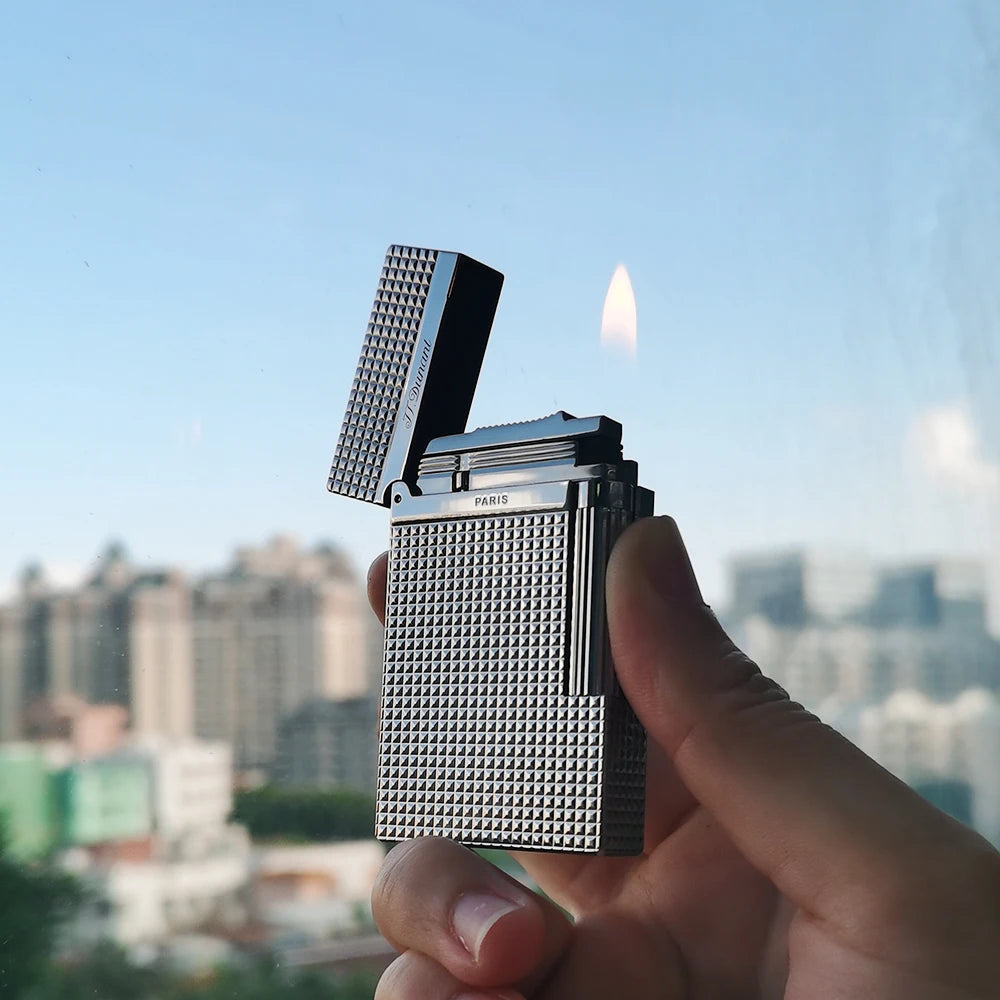 Vintage Engraved Soft Flame Gas Lighter