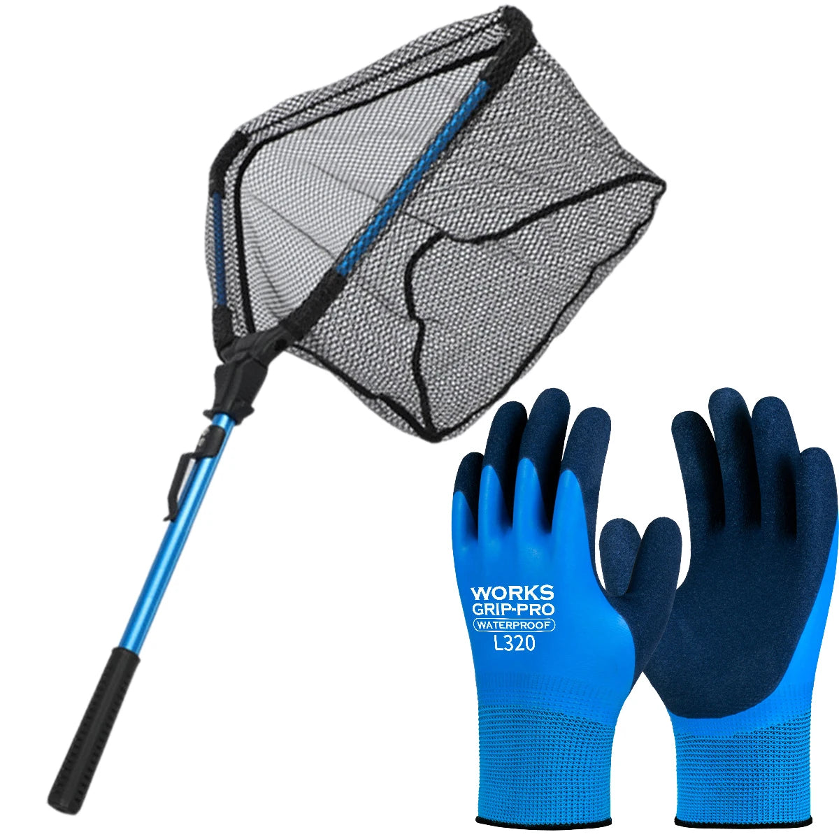 Aluminum Fishing Pliers & Landing Net Tackle Set