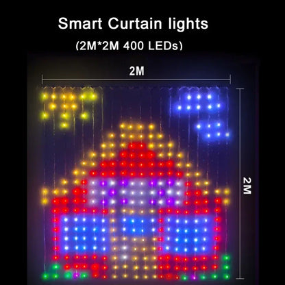 Smart App-Controlled 400LED RGB Curtain Lights