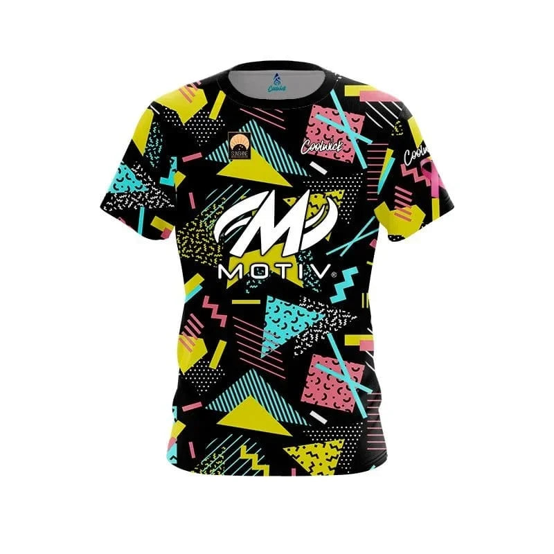 MOTIV Logo Purple Galaxy Performance Bowling Jersey