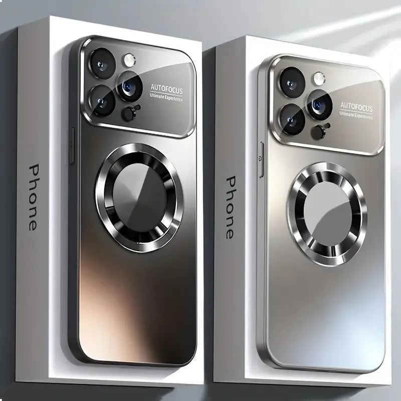Titanium Metallic Luxury Matte MagSafe Case for iPhone