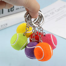 Tennis Ball Metal Keychain