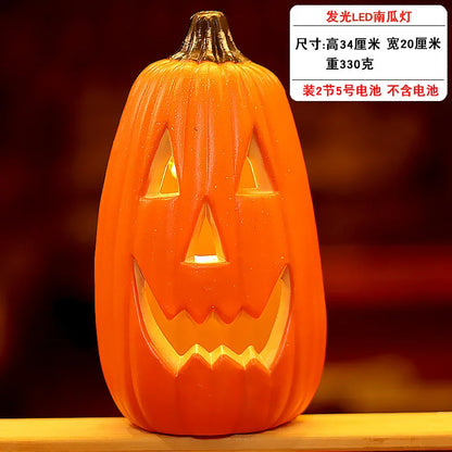 LED Illuminated Halloween Jack-o'-Lantern Pumpkin Light Decoration
