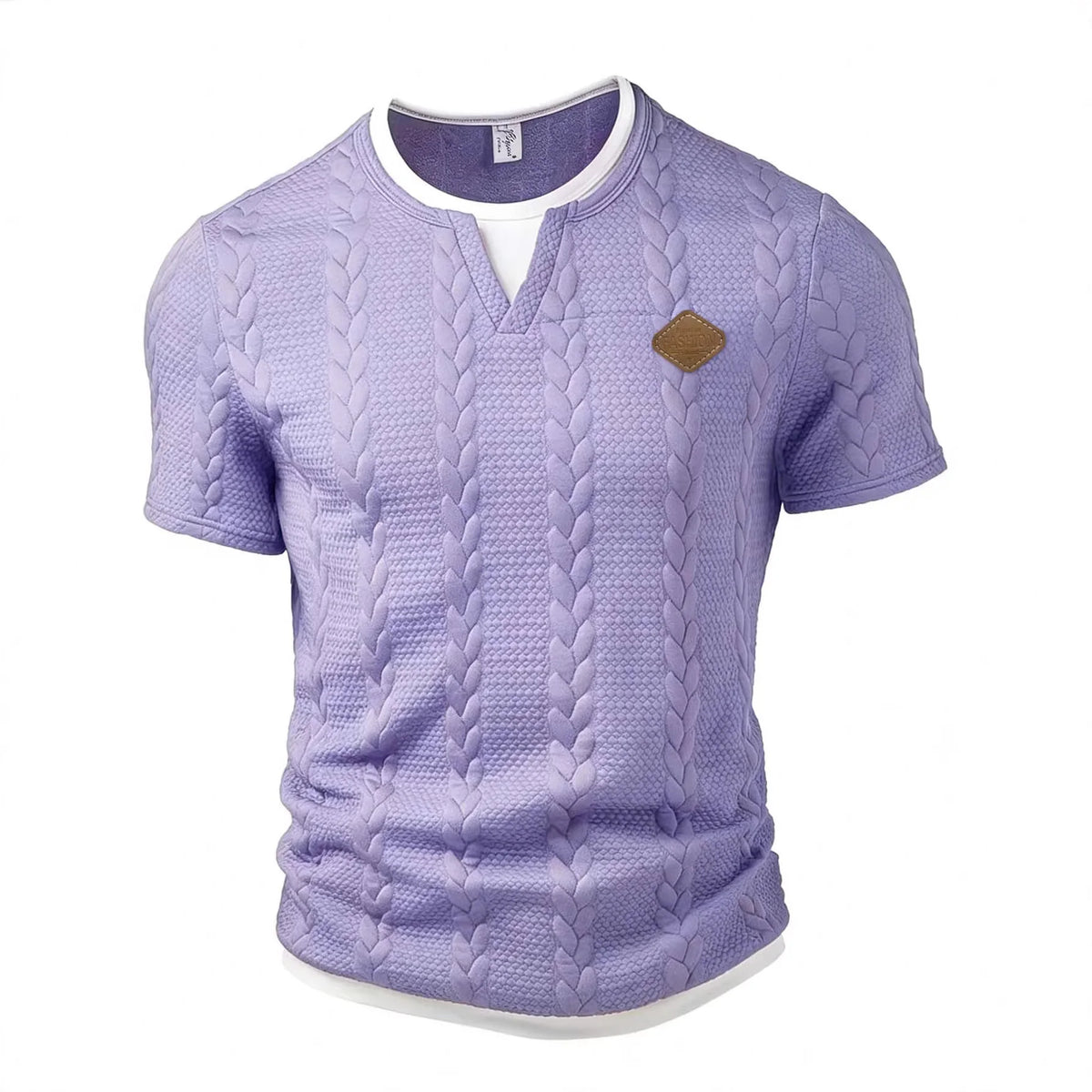 Men's Casual Striped Slim-Fit V-Neck Short Sleeve T-Shirt