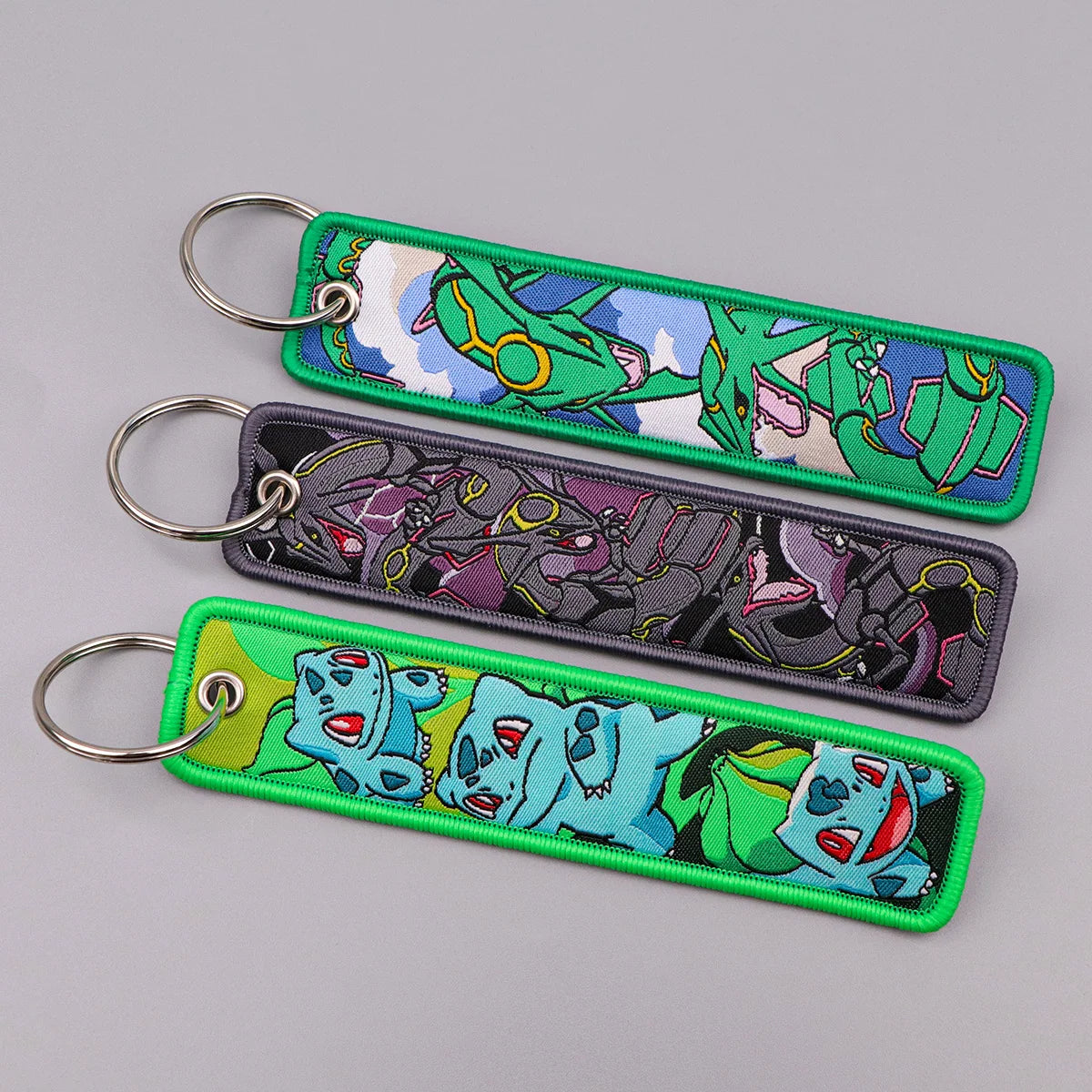 Japanese Anime Embroidered Fob Jet Tag Keychain