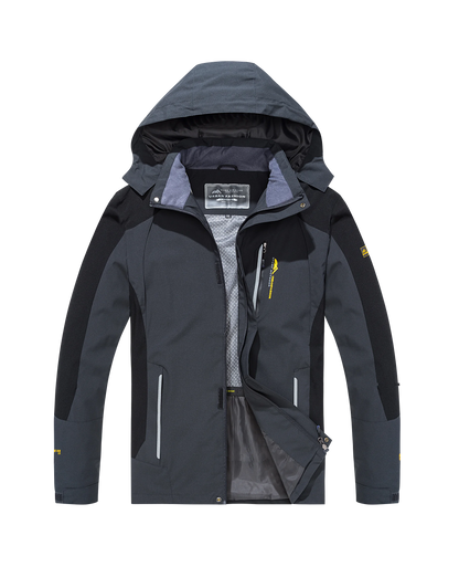 Men's Waterproof Tactical Hooded Windbreaker Jacket