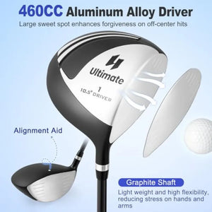 Men's Complete Golf Clubs Set with 460CC Driver