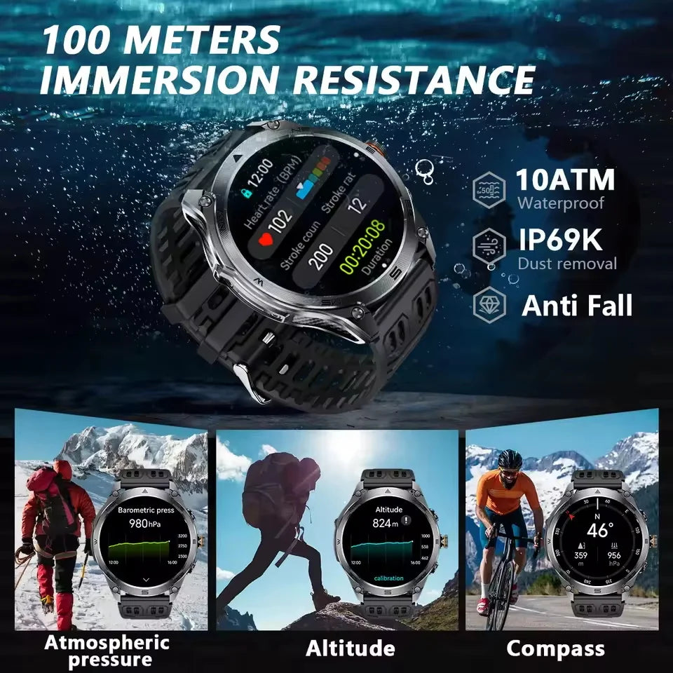 T-Rex 3 Ultra GPS Smartwatch with 1000mAh Battery and 10ATM Waterproofing
