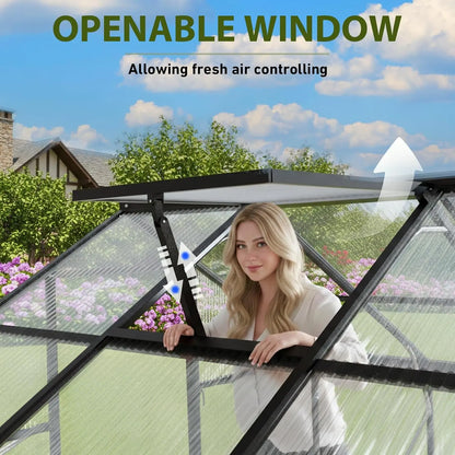Greenhouse with Hygrometer Reinforced Aluminum