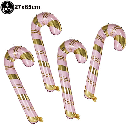 Large Standing 4D Foil Christmas Balloon - Inflatable Holiday Decor with Base