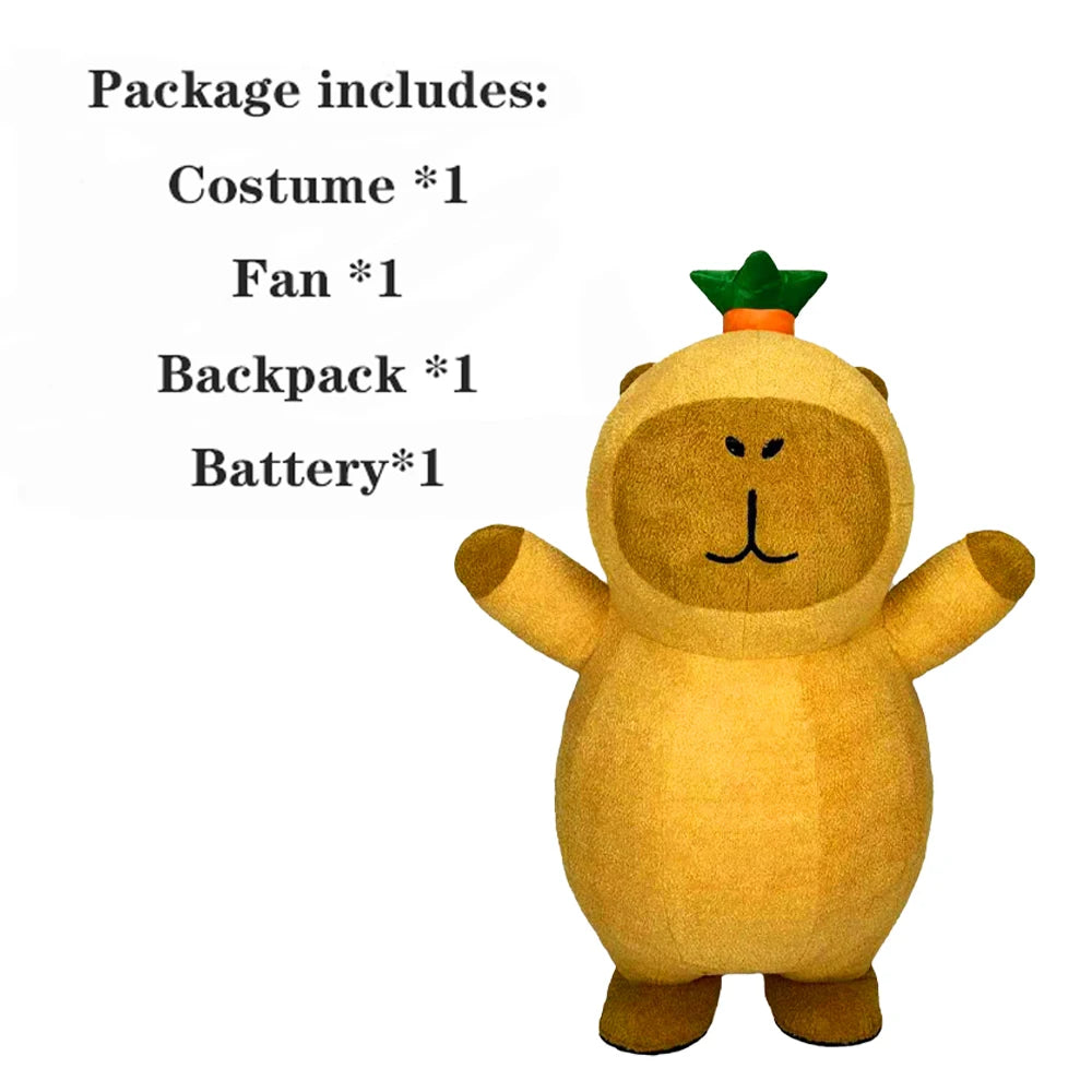2.6m Inflatable Capybara Mascot Costume - Adult Plush Animal Cosplay Suit for Parades & Events