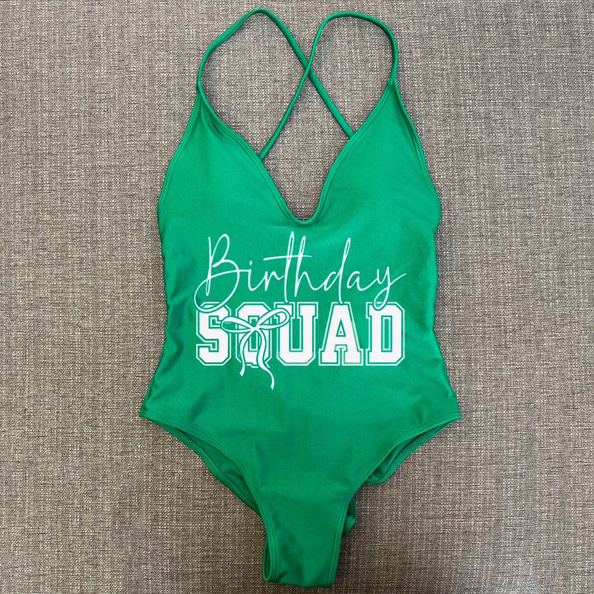 Padded One Piece Swimsuit Birthday Bathing Suit