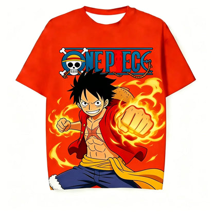 Anime One Piece Luffy 3D Print T-Shirt & Shorts Set