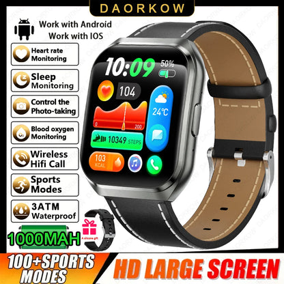 Men's Outdoor Rugged Smartwatch with 1000mAh Battery (IP68 Waterproof)