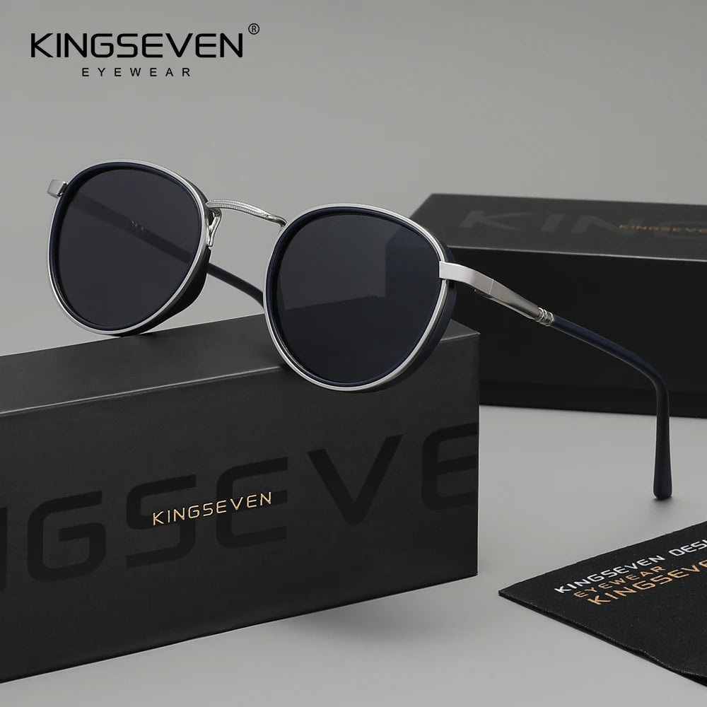 KINGSEVEN Round Frame Polarized UV400 Sunglasses