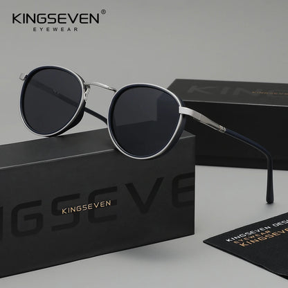 KINGSEVEN Round Frame Polarized UV400 Sunglasses