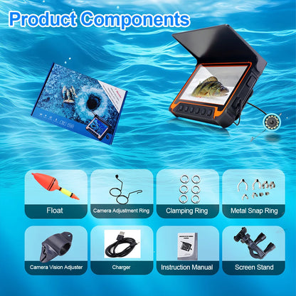7" IPS Underwater Fishing Camera with DVR & Infrared LEDs