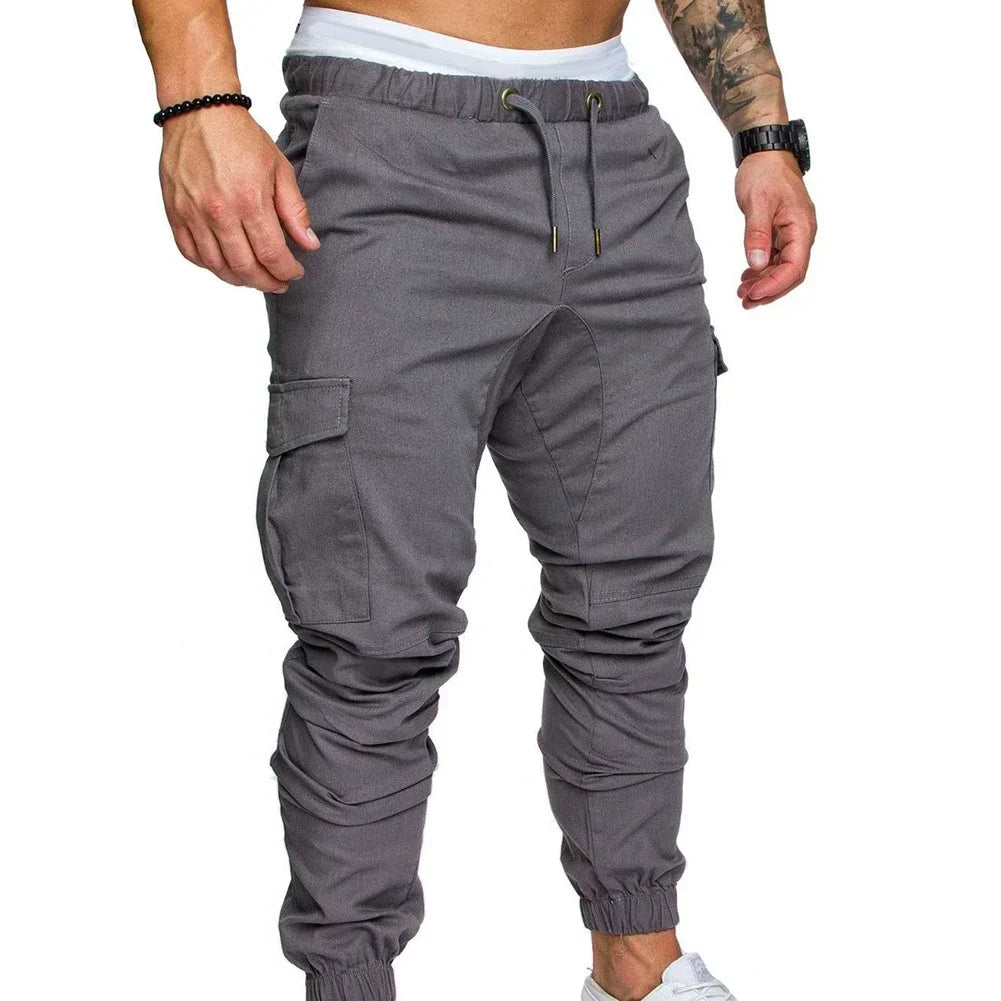 Drawstring Adjustable Slim Fit Athletic Pants