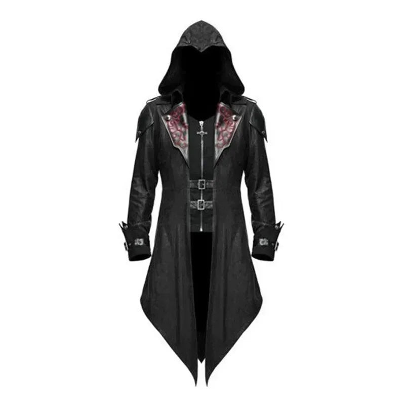 Men's Medieval Hooded Assassin Jacket & Surcoat Costume