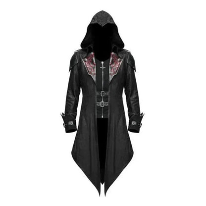 Men's Medieval Hooded Assassin Jacket & Surcoat Costume