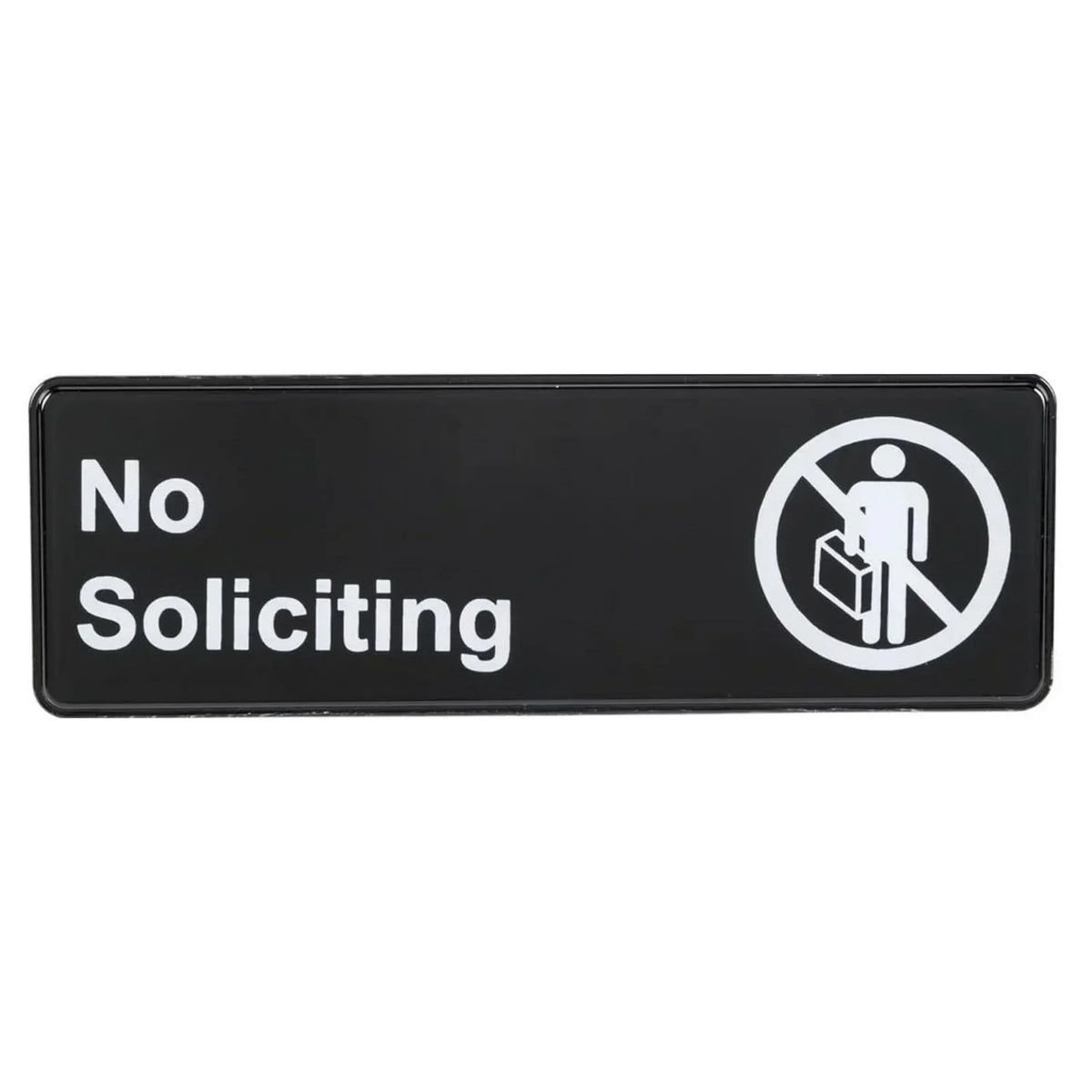No Soliciting Vintage Metal Aluminum Sign