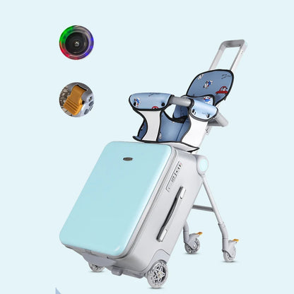 Luggage with Spinner Wheels with Child Seat Design