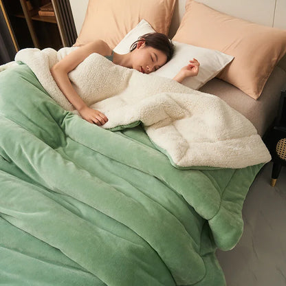 Plush Thick Double Layer Fleece Blanket