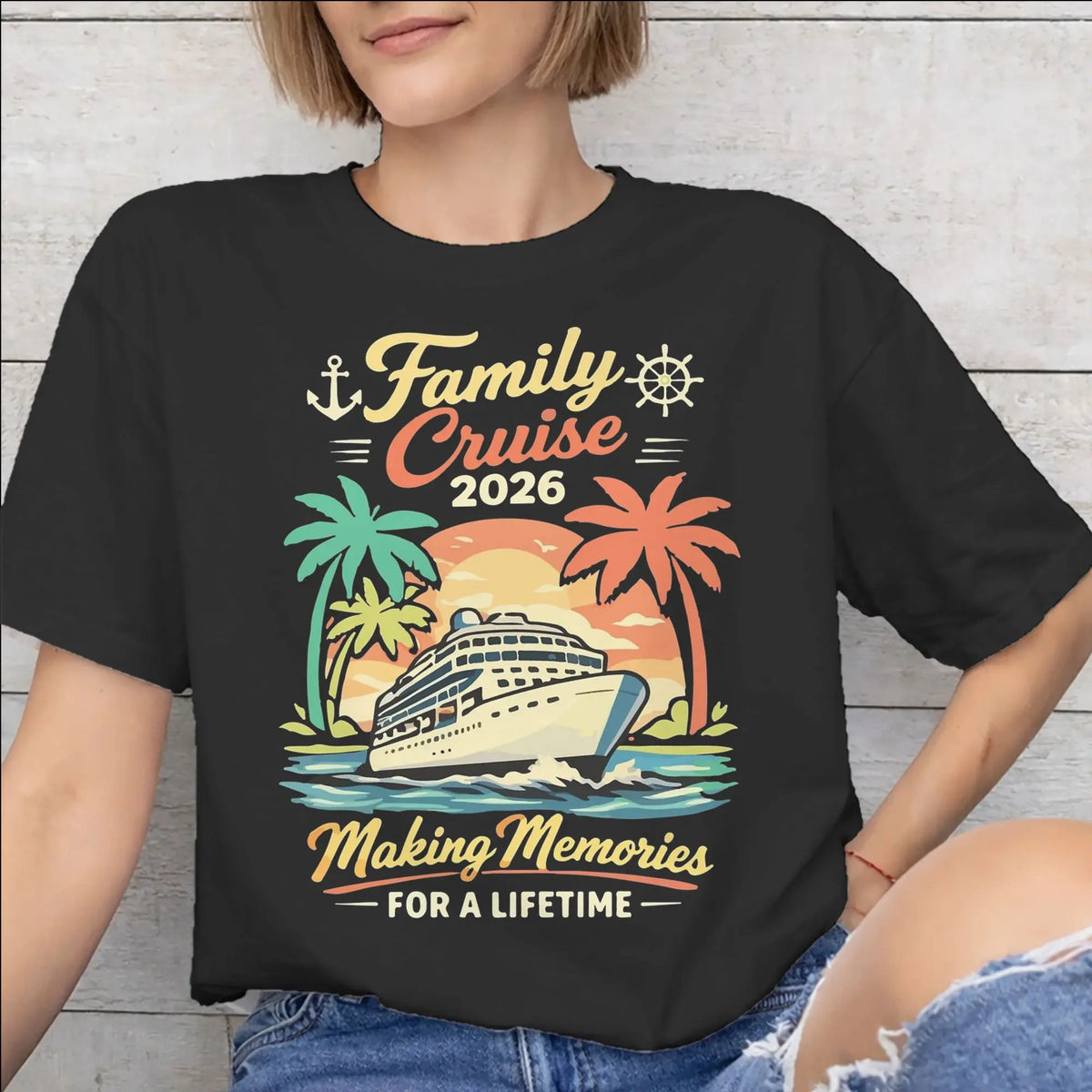 Summer Family Cruise 2026 Cotton T-Shirt – Matching Memories Vacation Tee