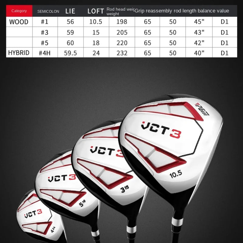 PGM VCT3 Aluminum Alloy Head Drivers Fairways Hybrids Wood