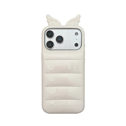 Cute 3D Wing & Devil Horns Puffer Leather Phone Case